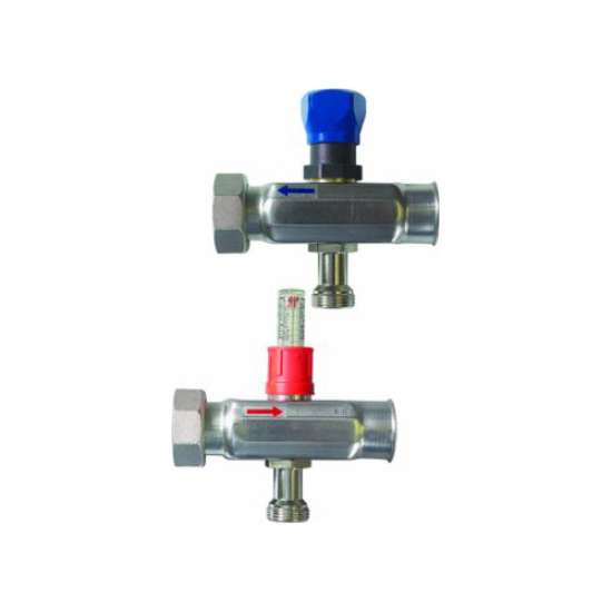 Manifold Expansion Set w/ Shut-Off/Balancing/Flow Meter (Set of 2)