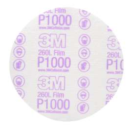 7000000568 Hookit™ Finishing Film Abrasive Disc 260L, 00969, 6 in, P1000, 100 discs per carton, 4 cartons per case