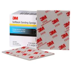7000000589 Softback Sanding Sponge 02604, 4 1/2 in x 5 1/2 in (115 mm x 140 mm), Fine, 20 Sponges/Pack, 6 Packs/Case