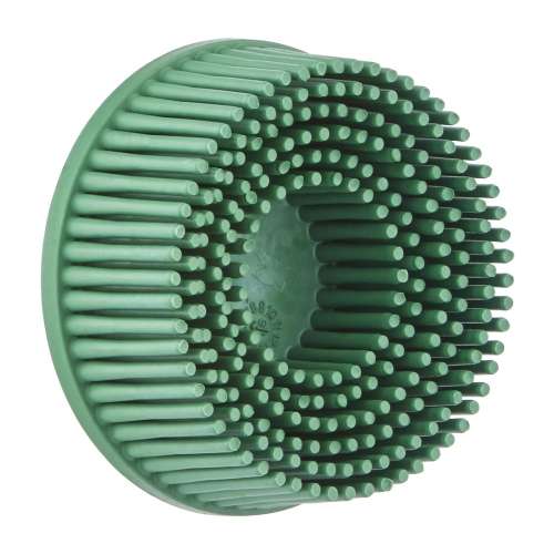 7000000742 Scotch-Brite™ Roloc™ Bristle Disc, RD-ZB, 50, TR, Green, 2 in x 5/8 in, Tapered, 10/Carton, 40 ea/Case