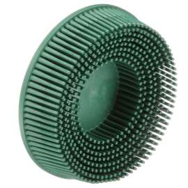 7000000745 Scotch-Brite™ Roloc™ Bristle Disc, RD-ZB, 50, TR, Green, 3 in x 5/8 in, Tapered, 10/Carton, 40 ea/Case