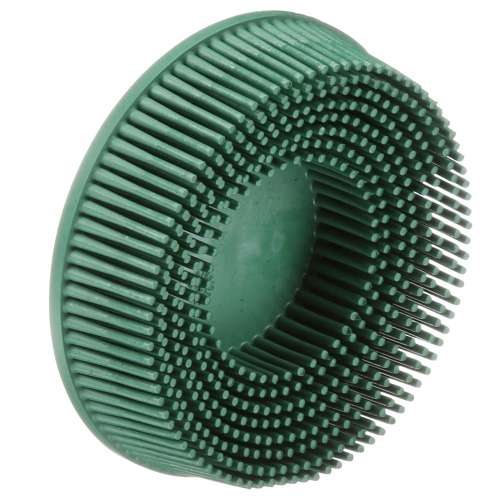 7000000745 Scotch-Brite™ Roloc™ Bristle Disc, RD-ZB, 50, TR, Green, 3 in x 5/8 in, Tapered, 10/Carton, 40 ea/Case