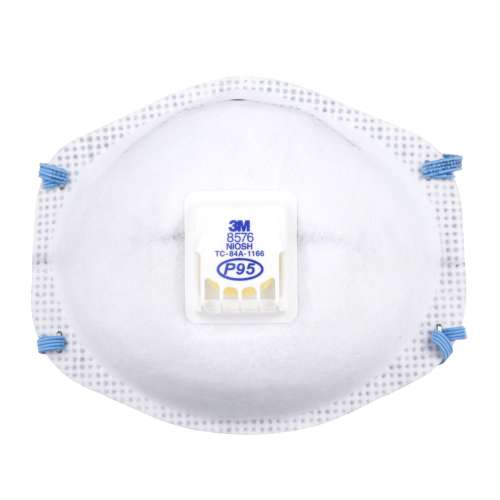 7000002061 8576 Particulate Respirator 8576, P95, with Nuisance Level Acid Gas Relief, 80 ea/Case