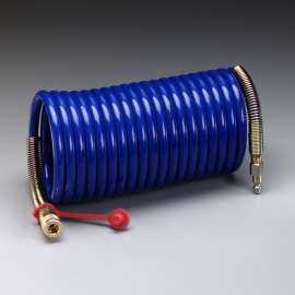 7000005414 W-2929-50 Supplied Air Hose W-2929-50, 50 ft, 3/8 in ID, Industrial Interchange Fittings, High Pressure, Coiled, 1 EA/Case