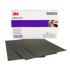 7000028329 Wetordry™ Abrasive Sheet 401Q, 02023, 1500, 5 1/2 in x 9 in, 50 sheets per carton, 5 cartons per case