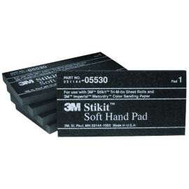 7000028351 Stikit™ Soft Hand Pad, 05530, 2-3/4 in x 5-1/2 in x 3/8 in, 5 pads per pack, 10 packs per case