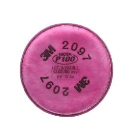 7000029657 2097 Particulate Filter 2097/07184(AAD), P100, with Nuisance Level Organic Vapor Relief 100 EA/Case