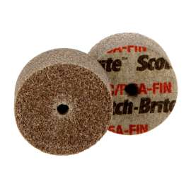 7000045957 Scotch-Brite™ Cut and Polish Unitized Wheel, CP-UW, 5A Fine, 2 in x 1 in x 1/4 in, 15 ea/Case