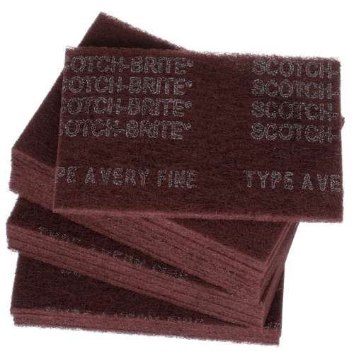 7000045971 Scotch-Brite™ Hand Pad 7447, HP-HP, A/O Very Fine, Maroon, 6 in x 9 in, 20/Inner, 60 ea/Case