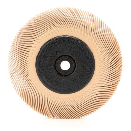 7000046180 Scotch-Brite™ Radial Bristle Brush, 6 in x 7/16 in x 1 in 6 Micron with Adapter, 5 ea/Case