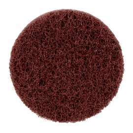 7000046835 Standard Abrasives™ Quick Change Buff and Blend GP Disc, 810412, A/O Medium, TR, Maroon, 3 in, Die Q300V, 25/Carton, 250 ea/Case