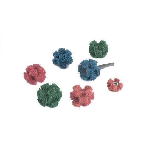 7000047136 Standard Abrasives™ Buff and Blend Cross Buff GP, 725004, A/O Coarse, 1-1/2 in x 1/2 in x 2 Ply x 8-32, 50/Carton, 500 ea/Case