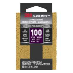 7000047820 SandBlaster™ Advanced Sanding Sanding Sponge, 20908-100 ,100 grit, 3 3/4 in x 2 1/2 x 1 in, 1/pk