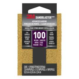 7000047820 SandBlaster™ Advanced Sanding Sanding Sponge, 20908-100 ,100 grit, 3 3/4 in x 2 1/2 x 1 in, 1/pk