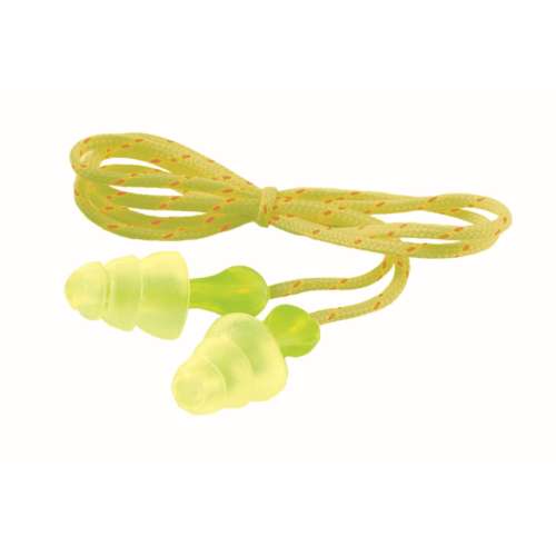 7000052724 P3001 Tri-Flange Earplugs P3001, Cloth, Corded, 400 Pair/Case