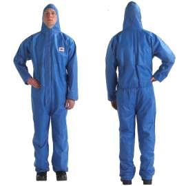 7000089620 4515-L-BLUE Disposable Protective Coverall 4515-L Blue, Type 5/6, 20 EA/Case
