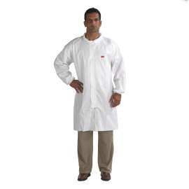 7000089709 4440-M Disposable Lab Coat with Zip 4440-M White, 50 ea/Case