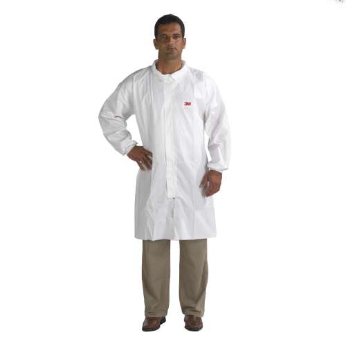 7000089710 4440-L Disposable Lab Coat with Zip 4440-L White, 50 EA/Case