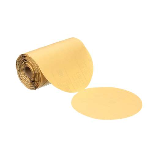 7000118111 Stikit™ Gold Paper Disc Roll 216U, P320 A-weight, 6 in x NH, Die 600Z, 175 Discs/Roll, 6 Rolls/Case