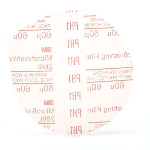 7000118201 Microfinishing PSA Film Disc 268L, 60 Mic 3MIL, Type D, 5 in x NH, Die 500X, 25/Pac, 500 ea/Case
