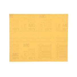 7000118284 Gold Abrasive Sheet, 02545, P180 grade, 9 in x 11 in, 50 sheets per pack, 5 packs per case