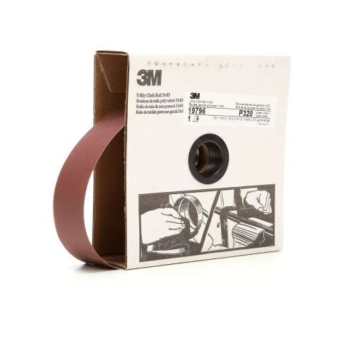 7000118517 Utility Cloth Roll 314D, P320 J-weight, 1-1/2 in x 20 yd, 5 ea/Case