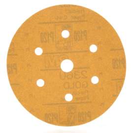 7000118769 Hookit™ Gold Disc Dust Free 236U, 01081, 6 in, P120, 100 discs per carton, 4 cartons per case