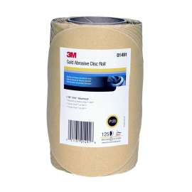 7000118772 Stikit™ Gold Disc Roll, 01491, 8 in, P120, 125 discs per roll, 4 rolls per case