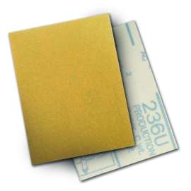 7000119278 Hookit™ Paper Sheet 236U, P120 C-weight, 3 in x 4 in, 50/Carton, 500 ea/Case