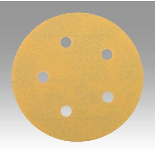 7000119439 Hookit™ Gold Film Disc 255L, 01059, 5 in x NH, 5 Hole, P320, D/F, Die 500FH, 100/Carton, 4 Cartons/Case
