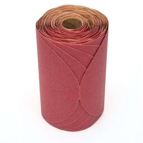 7000119771 Red Abrasive Stikit™ Disc, 01114, 6 in, P120 grade, 100 discs per roll, 6 rolls per case