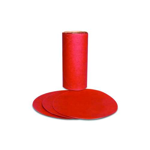 7000119911 Red Abrasive PSA Disc, 01603, 5 in, P320, 100 discs per roll, 6 rolls per case