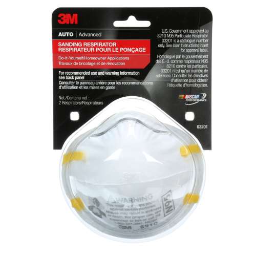 7000120129 03201 Sanding Respirator, 03201, 2 per pack, 12 packs per case