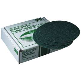 7000120338 Green Corps™ Hookit™ Disc, 00521, 8 in, 80, 25 discs per carton, 5 cartons per case