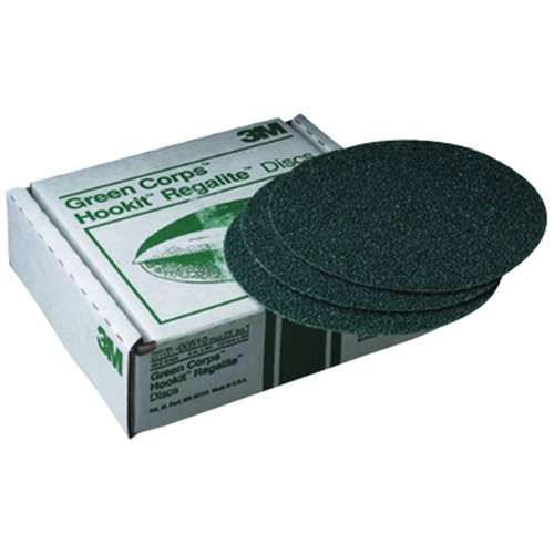 7000120347 Green Corps™ Hookit™ Disc, 00520, 8 in, 100, 25 discs per carton, 5 cartons per case