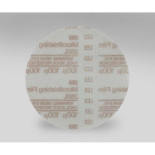 7000120371 Hookit™ Microfinishing Film Disc 268L, 100 Mic 3MIL, Type D, 5 in x NH, Die 500X, 50/Carton, 500 ea/Case