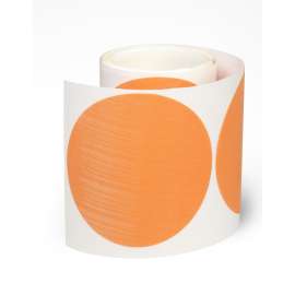 7000120383 Trizact™ PSA Film Disc Roll 268XA, A5 3MIL, Orange, 5 in x NH, Die 500X, 25 Discs/Roll, 4 Rolls/Case