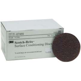 7000120660 Scotch-Brite™ Surface Conditioning Disc, SC-DH, 07455, A/O Coarse, 3 in x NH, 25/Carton, 100 ea/Case