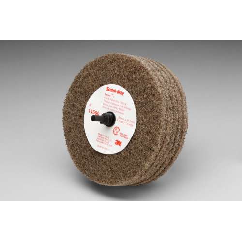 7000120703 Scotch-Brite™ Roloc™+ Cut and Polish Disc D5, C5-ZR, A/O Medium, 4 in x 1-1/4 in, 10 ea/Case
