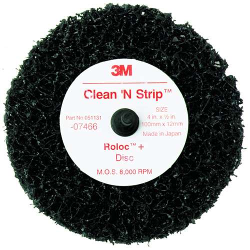 7000120779 Scotch-Brite™ Roloc™ + Clean and Strip Disc 7466, 4 in x 1/2 in, S XCS, 10 ea/Case