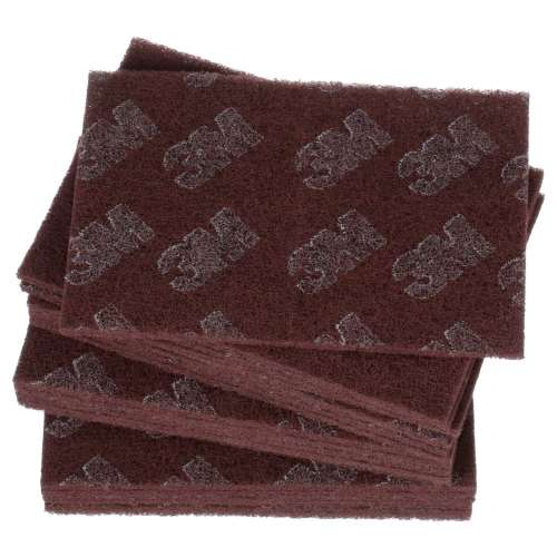 7000120942 Scotch-Brite™ Production Hand Pad 8447, HP-HP, A/O Very Fine, Maroon, 6 in x 9 in, 20/Carton, 60 ea/Case