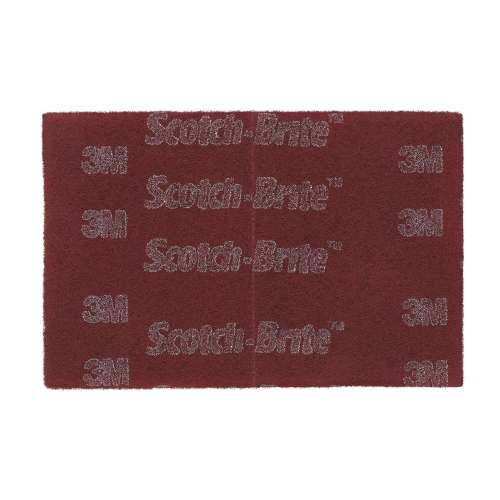 7000121088 Scotch-Brite™ Hand Pad 7447, HP-HP, A/O Very Fine, Maroon, 6 in x 9 in, 10 ea/Case