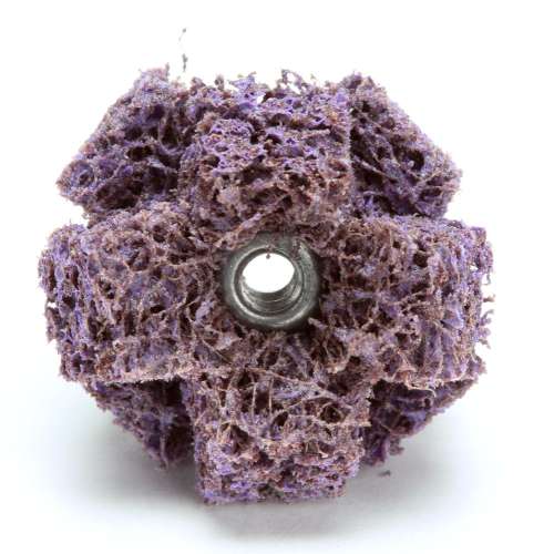 7000121119 Scotch-Brite™ Cross Buff, 1 in x 3/8 in x 2 PLY x 8-32 High Strength A MED, 25/Carton, 100 ea/Case