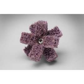 7000121121 Scotch-Brite™ Cross Buff, 2 in x 1/2 in x 2 PLY x 8-32 High Strength A MED, 25/Carton, 100 ea/Case