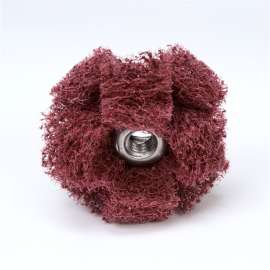 7000121124 Scotch-Brite™ Cross Buff, 1 in x 3/8 in x 2 PLY x 8-32 High Strength A VFN, 25/Carton, 100 ea/Case