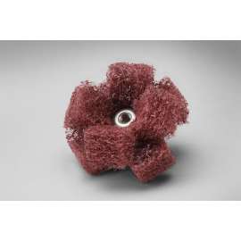 7000121125 Scotch-Brite™ Cross Buff, 1-1/2 in x 1/2 in x 2 PLY x 8-32 High Strength A VFN, 25/Carton, 100 ea/Case