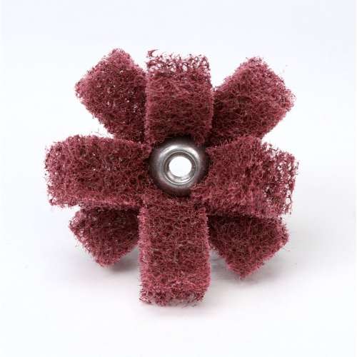 7000121147 Scotch-Brite™ Cross Buff, 1-1/2 in x 3/8 in x 2 PLY x 8-32 High Strength A VFN, 25/Carton, 100 ea/Case