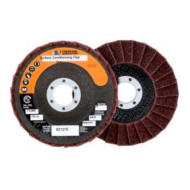 7000121834 Standard Abrasives™ Surface Conditioning Flap Disc, 821210, 4-1/2 in x 7/8 in MED, 5/Carton, 50 ea/Case