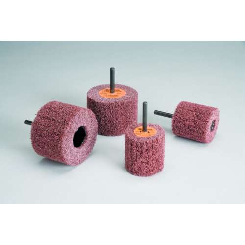 7000122220 Standard Abrasives™ Buff and Blend AP Mounted Flap Brush, 875511, 3 in x 2 in x 1/4 in, A MED, 5/Carton, 50 ea/Case