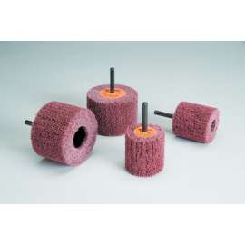 7000122256 Standard Abrasives™ Buff and Blend GP Mounted Flap Brush, 875503, Very Fine, 3 in x 2 in x 1/4 in, 5/Carton, 50 ea/Case